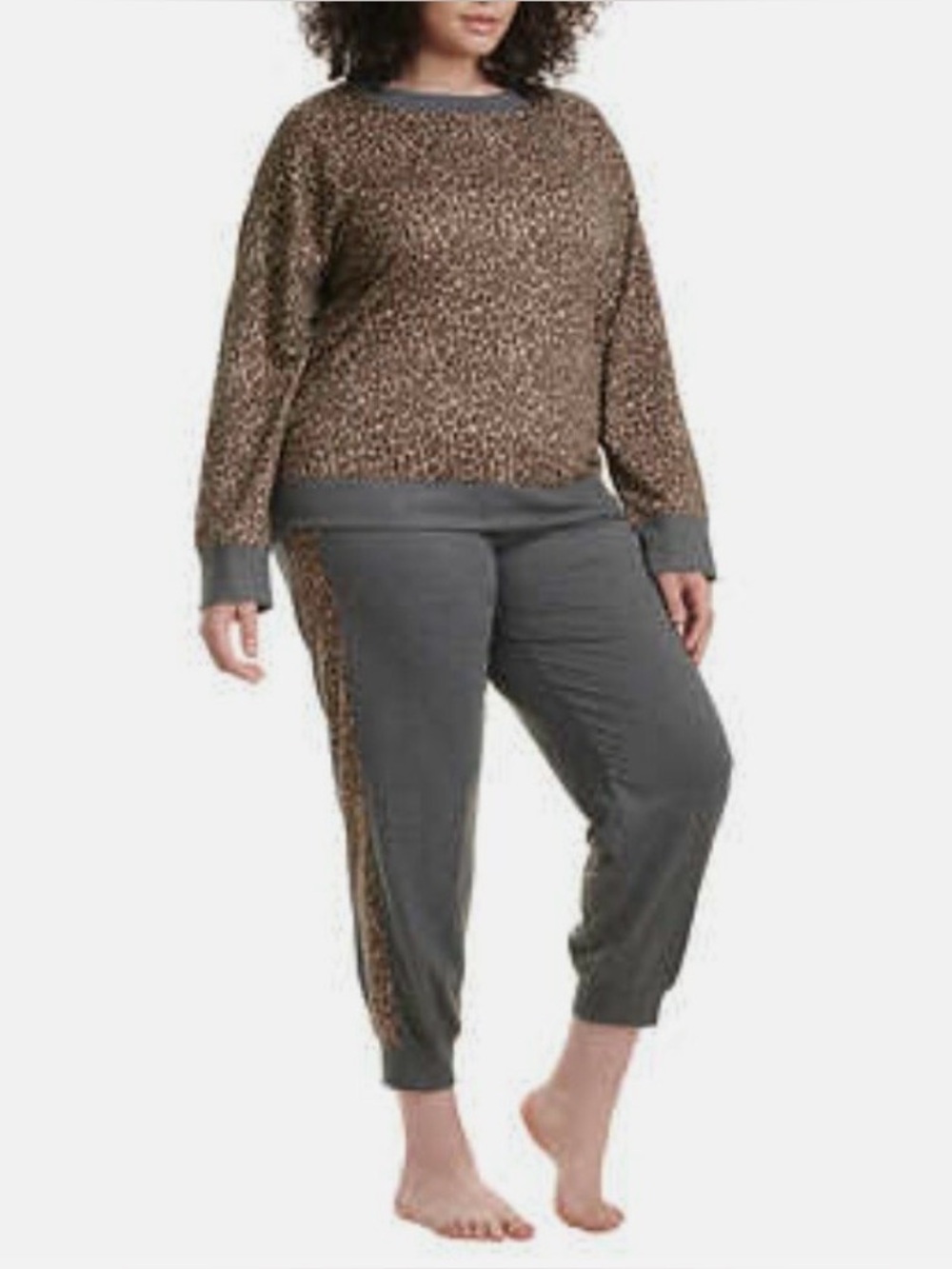 plendid Women's 2-Piece Pajama Set Long Sleeve Crewneck Top Jogger Pants  2X new